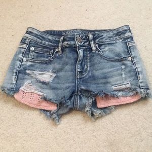 Distressed Jean shorts